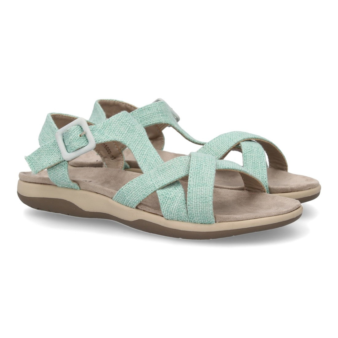 Sandalias Azules Mujer Planas Tiras Cruzadas Cómodas