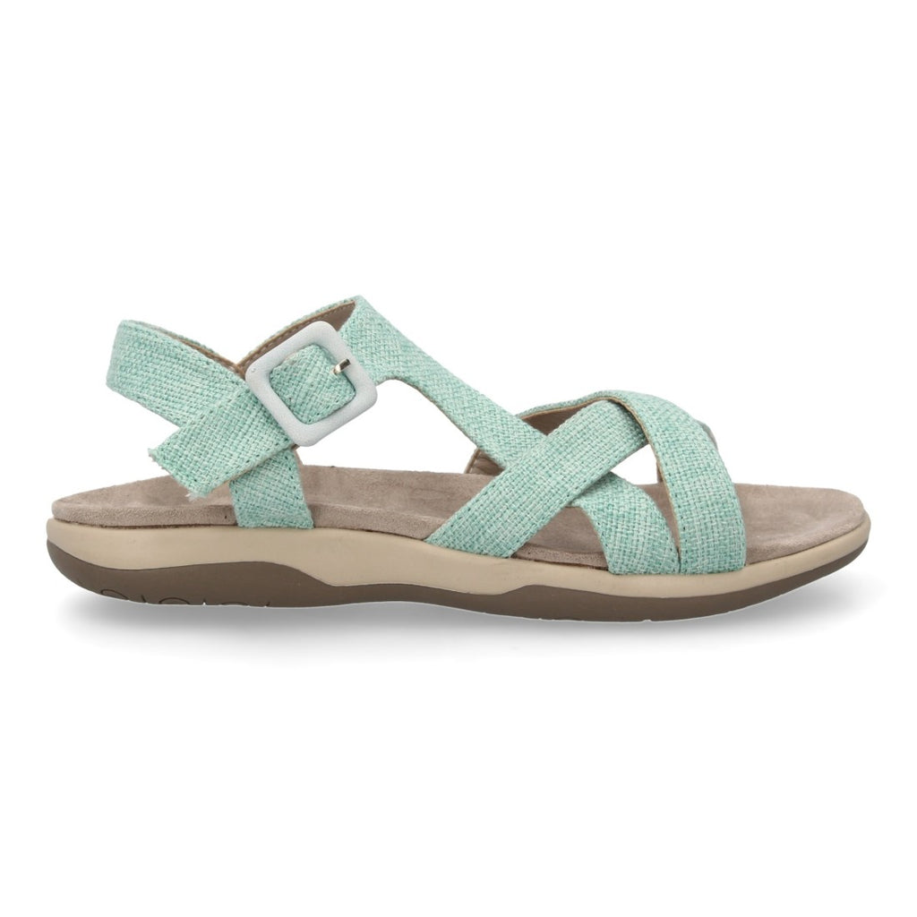 Sandalias Azules Mujer Planas Tiras Cruzadas Cómodas
