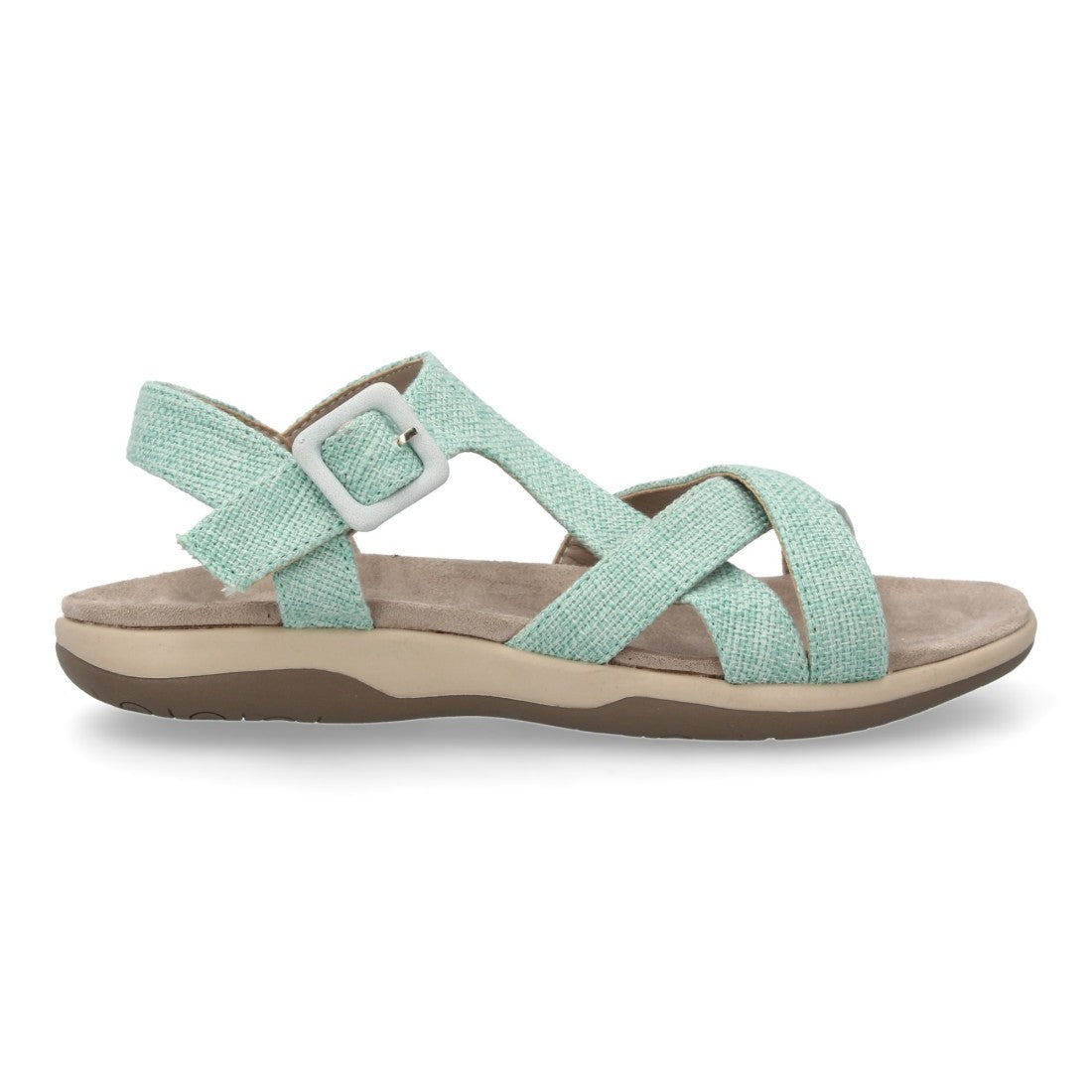 Sandalias Azules Mujer Planas Tiras Cruzadas Cómodas