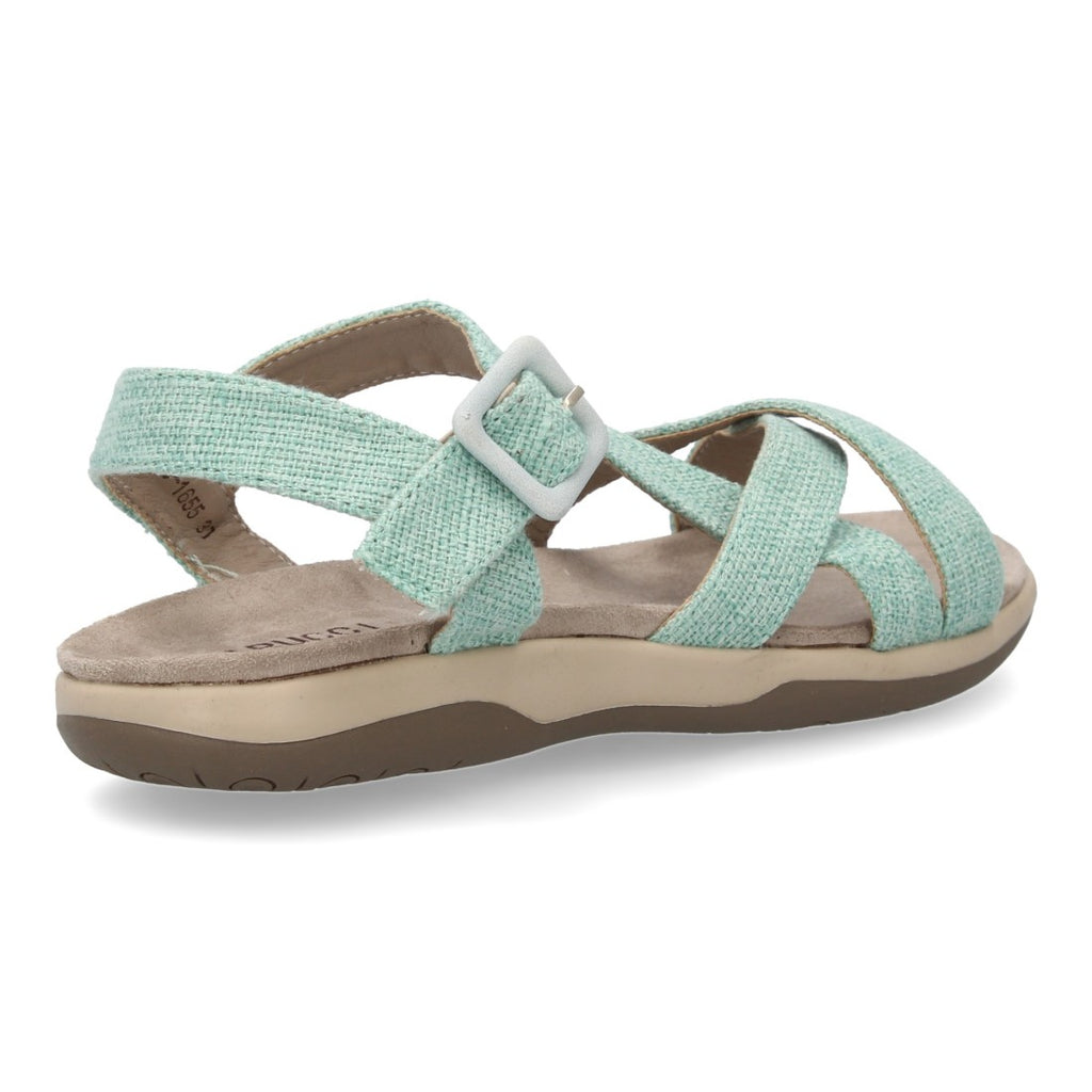Sandalias Azules Mujer Planas Tiras Cruzadas Cómodas