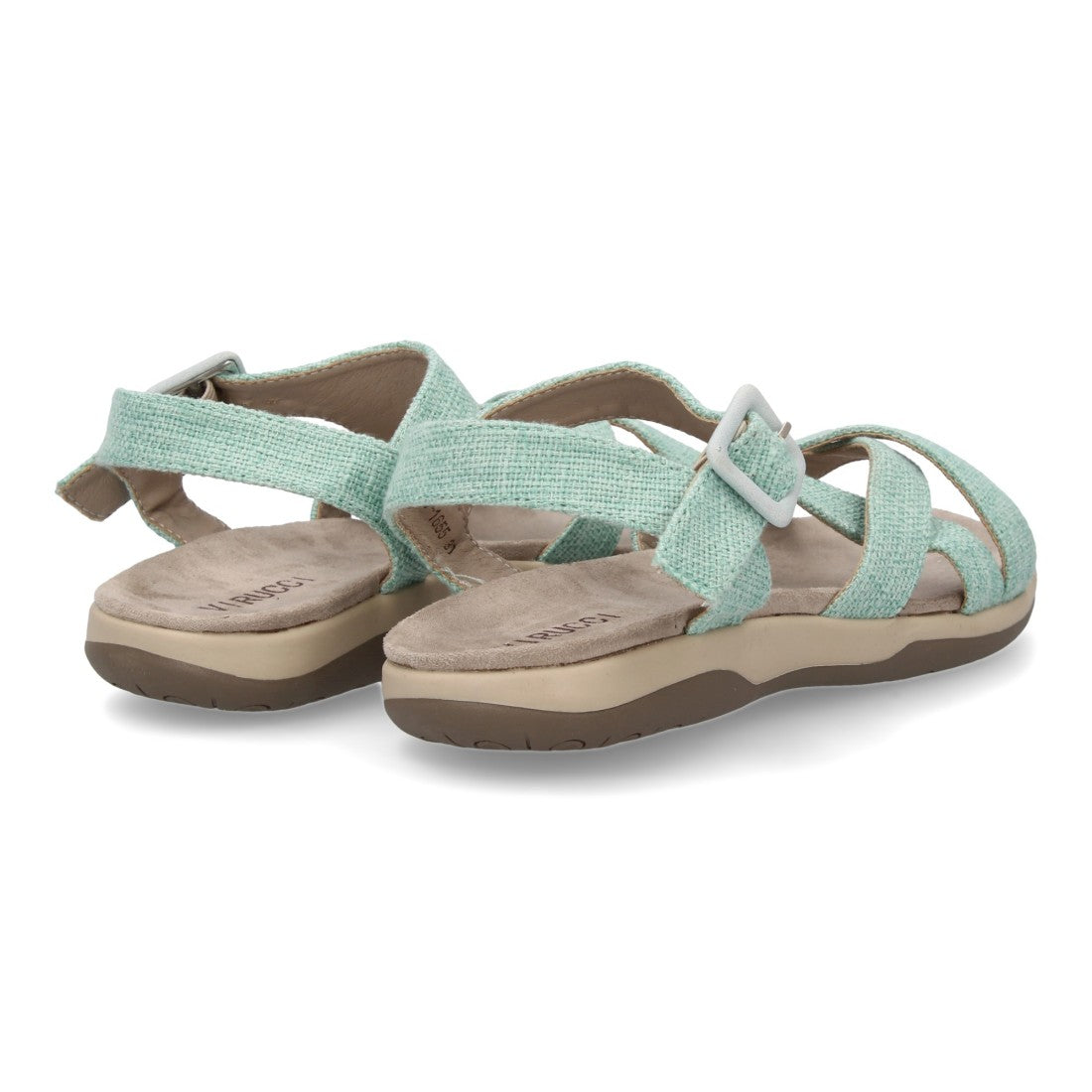Sandalias Azules Mujer Planas Tiras Cruzadas Cómodas