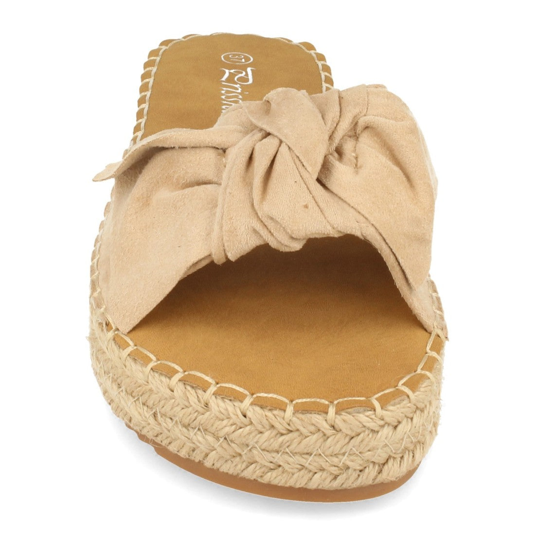 Sandalias Beige Mujer Planas Yute Lazo Cómodas