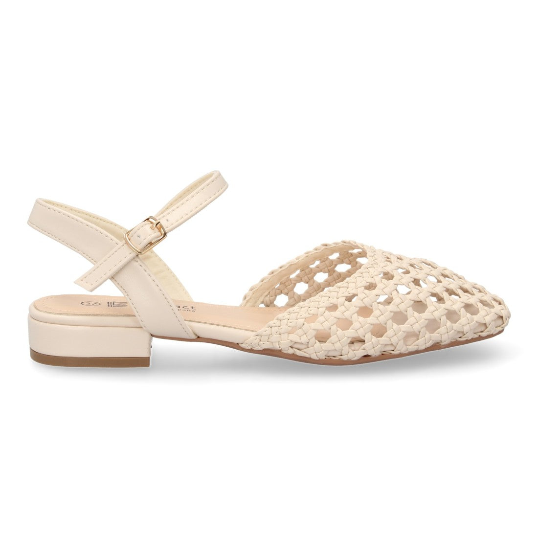 Sandalias Beige Mujer Planas Trenzadas Cómodas