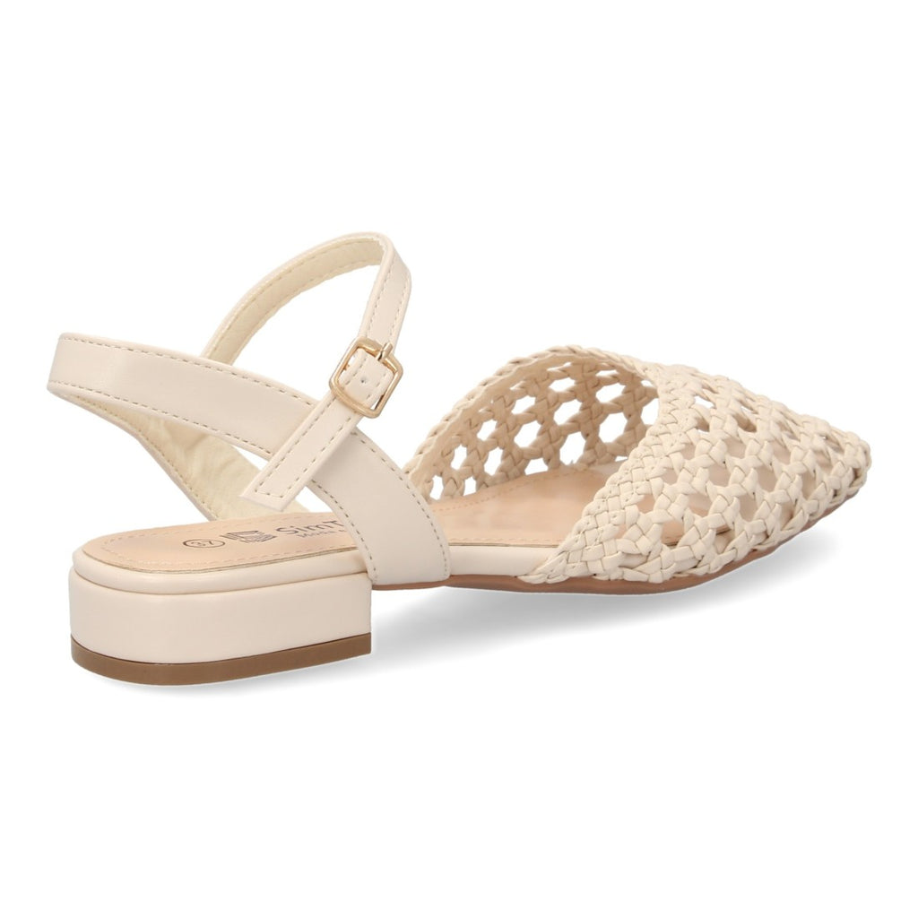 Sandalias Beige Mujer Planas Trenzadas Cómodas