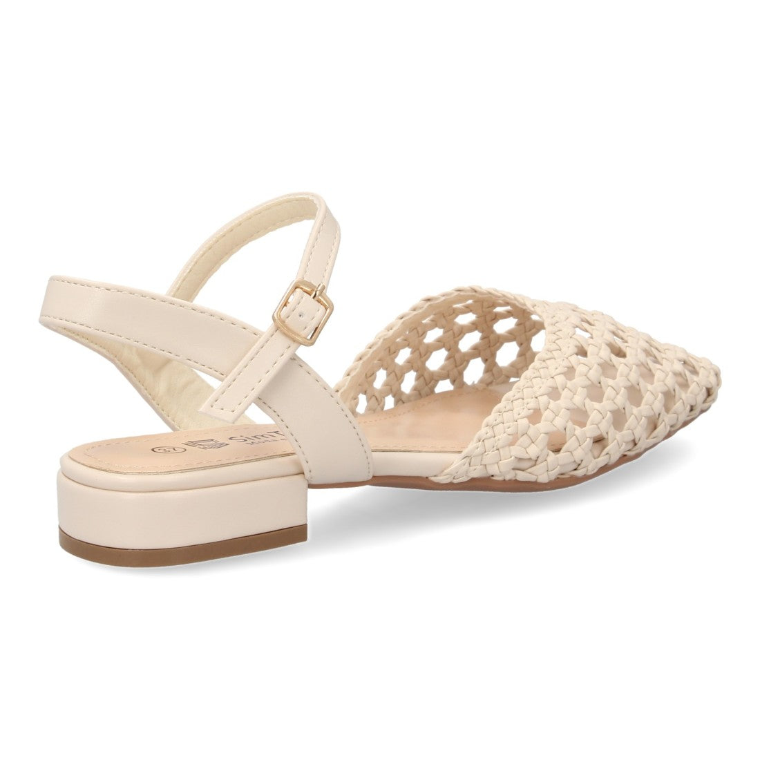 Sandalias Beige Mujer Planas Trenzadas Cómodas