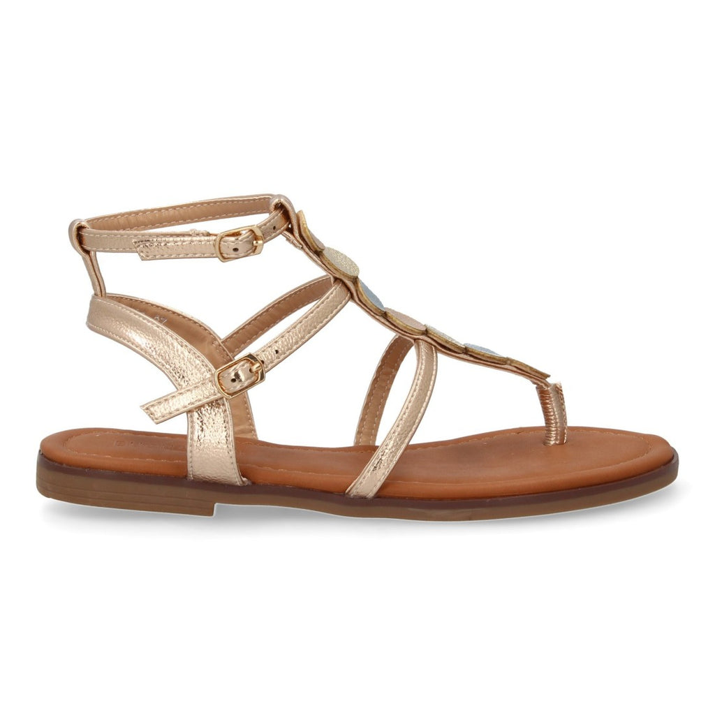 Sandalias Champán Mujer Elegantes Fiesta
