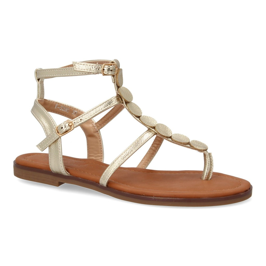 Sandalias Doradas Mujer Elegantes Fiesta