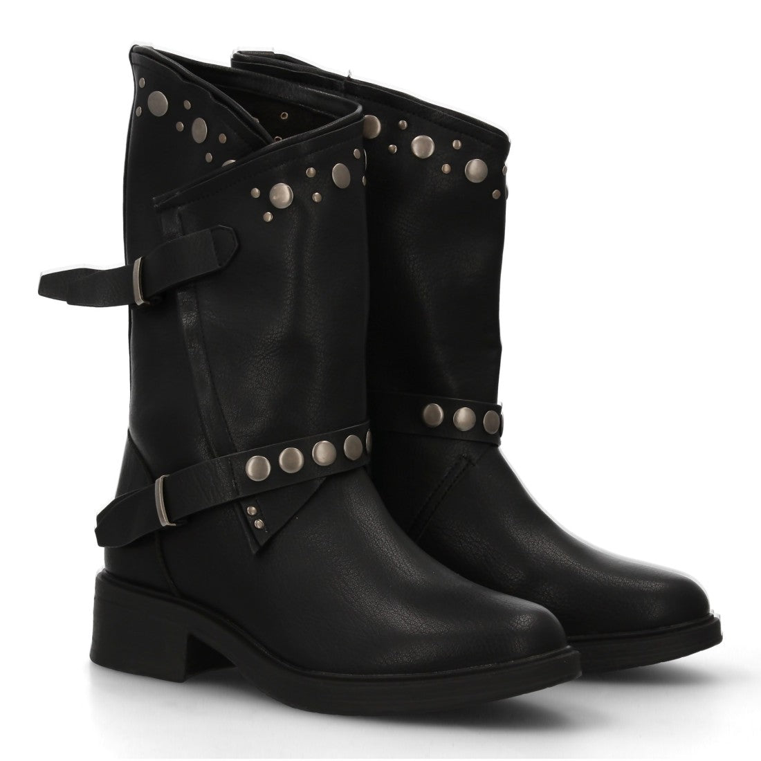 Elegante schwarze Stiefel mit Absatz