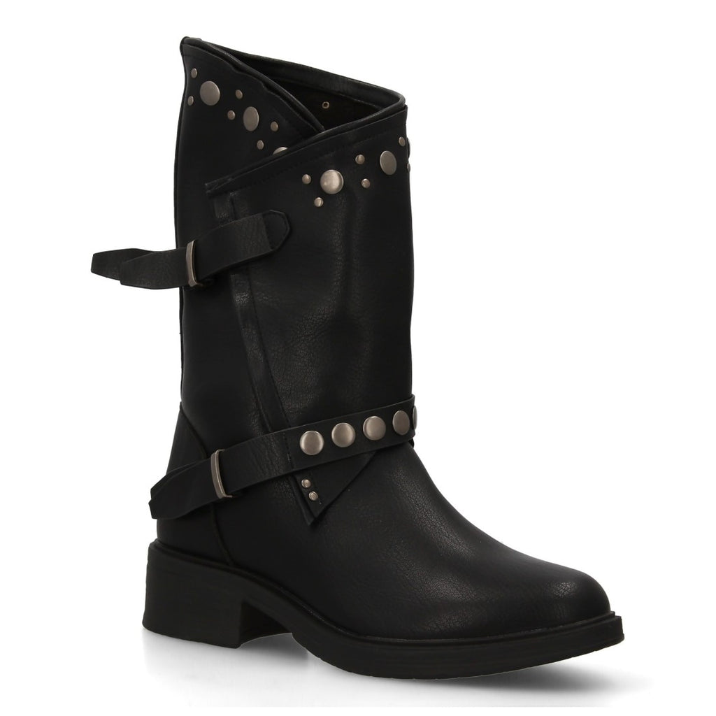 Elegante schwarze Stiefel mit Absatz