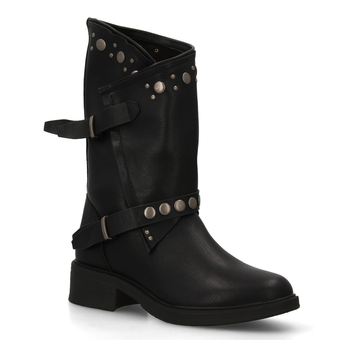 Elegante schwarze Stiefel mit Absatz