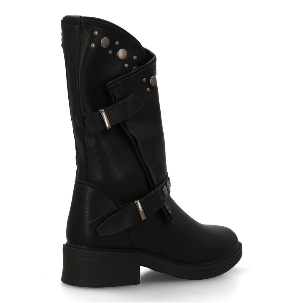 Elegante schwarze Stiefel mit Absatz