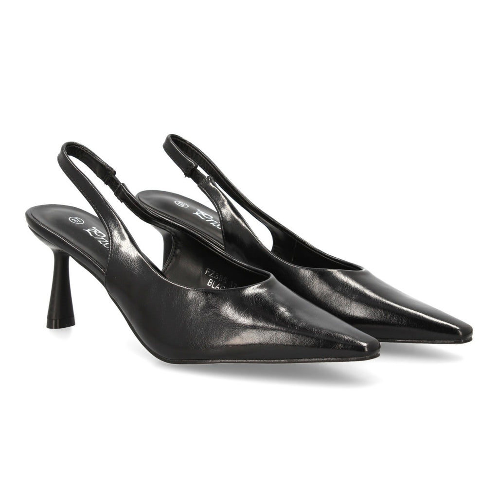 Zapatos de Tacón Negro Versátiles Mujer
