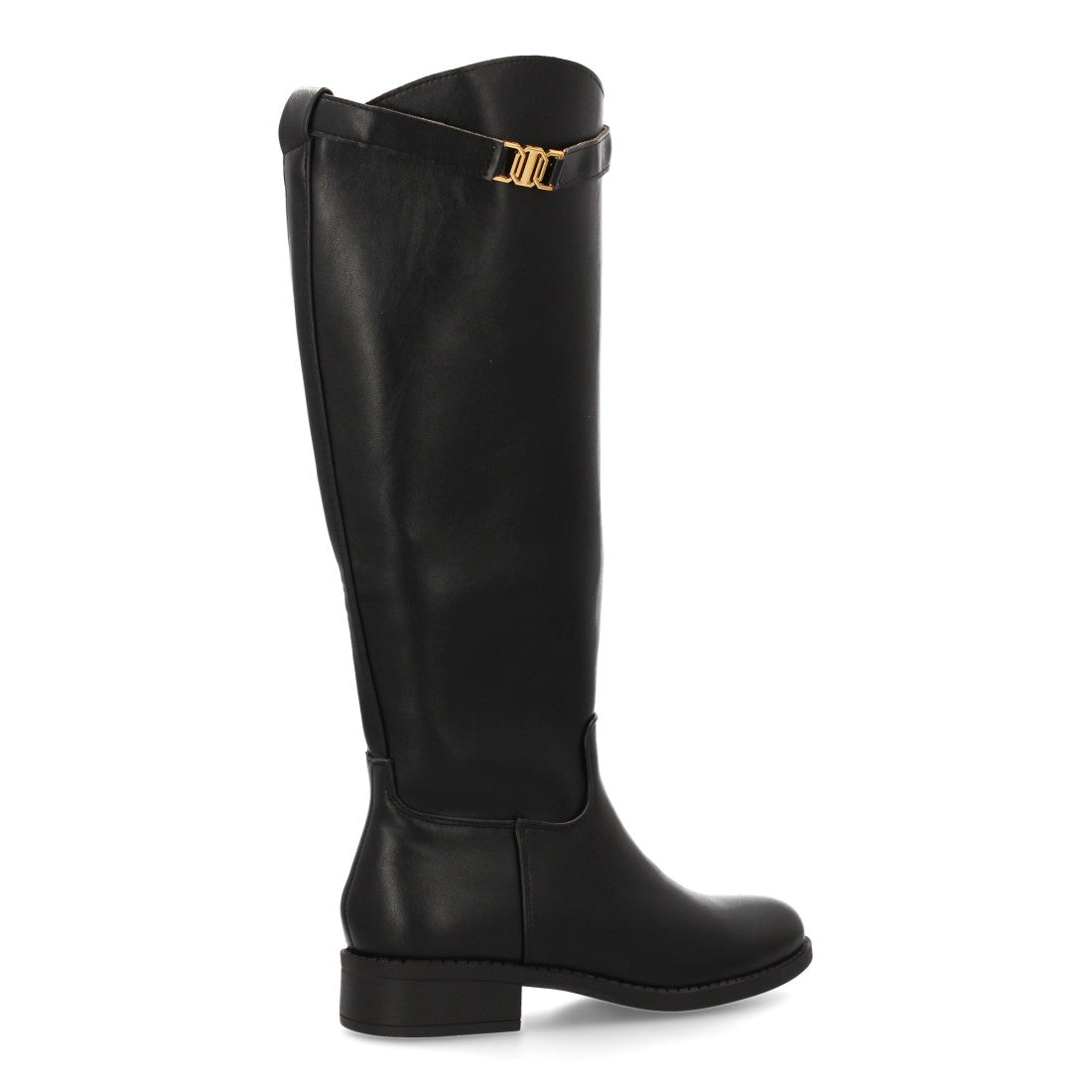 Botas Altas Elegantes con Hebilla Metálica - Negro