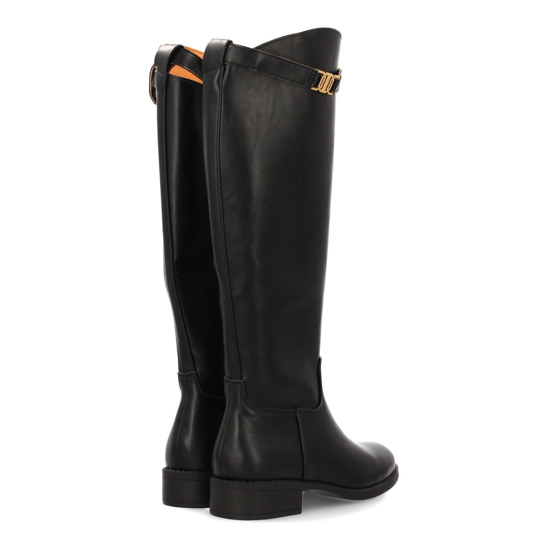 Botas Altas Elegantes con Hebilla Metálica - Negro