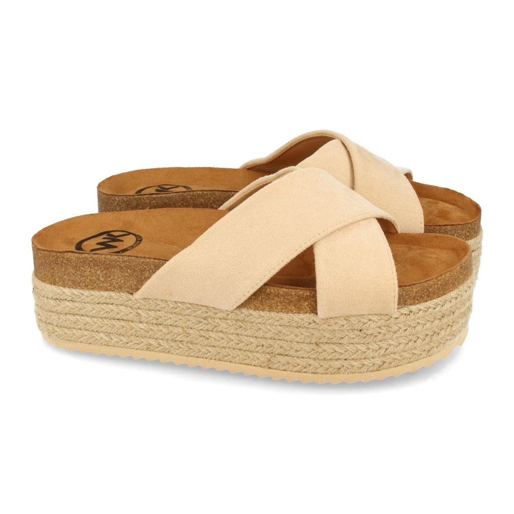 Sandalias Beige Mujer Elegantes Verano