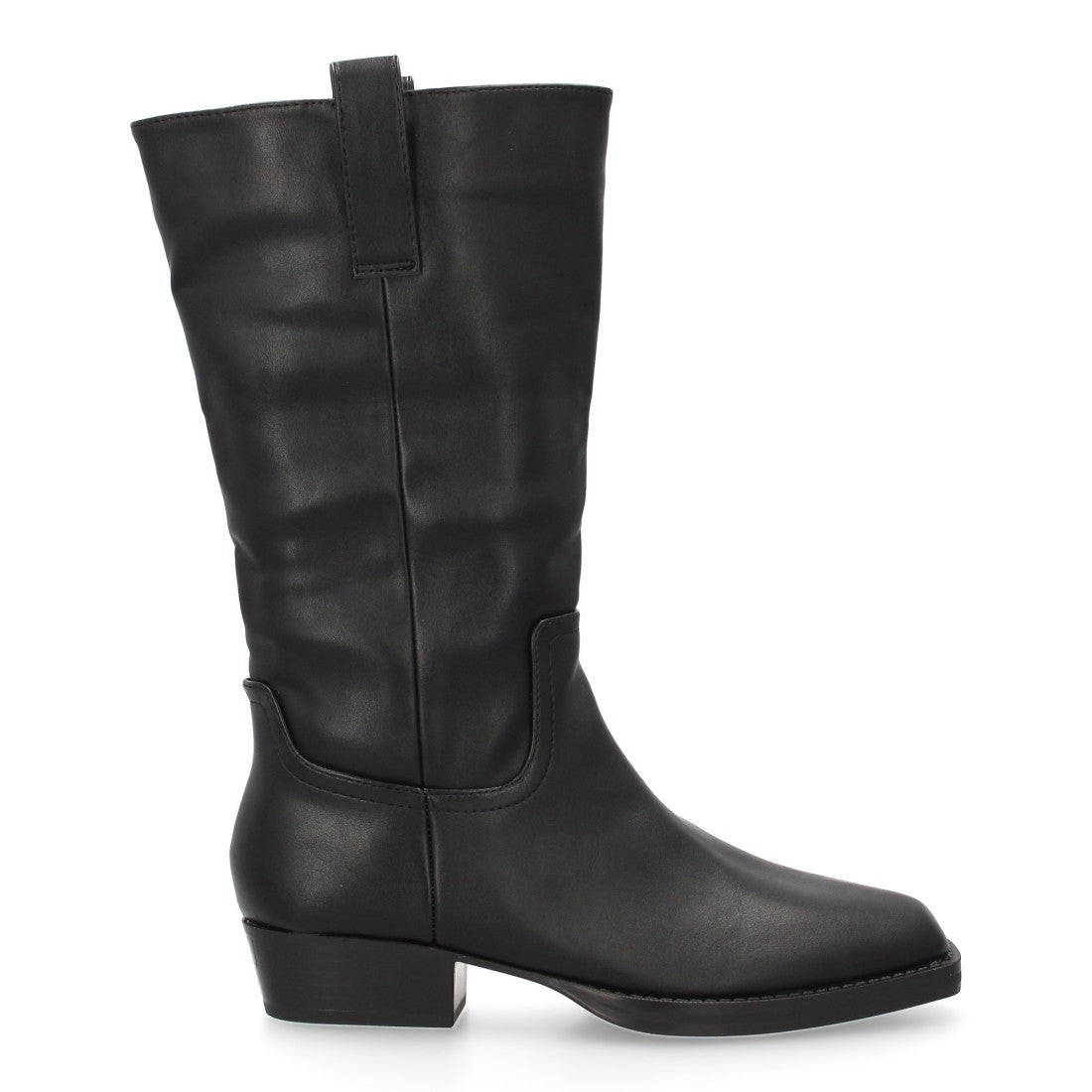 Elegante schwarze Overknee-Stiefel mit Absatz