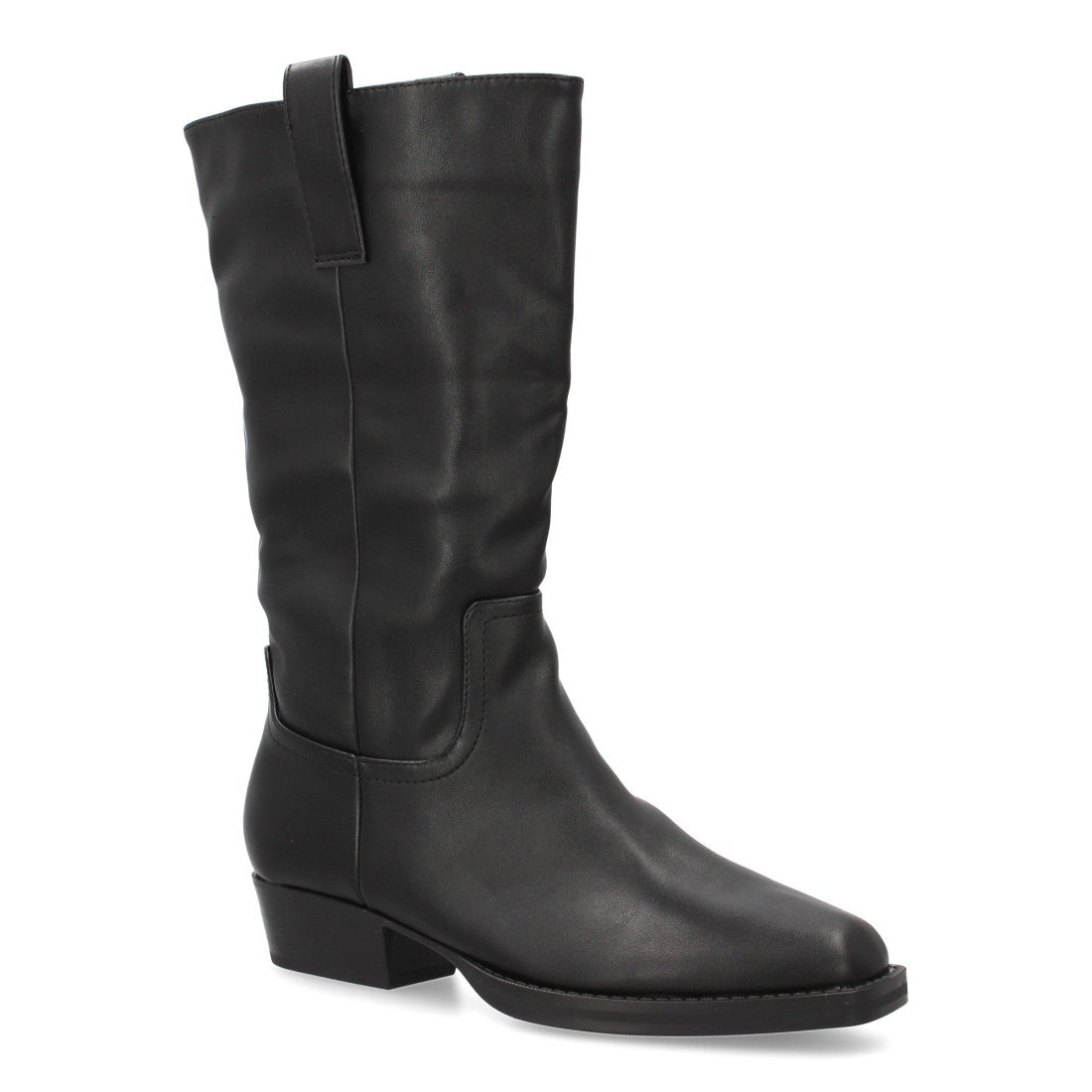 Elegante schwarze Overknee-Stiefel mit Absatz