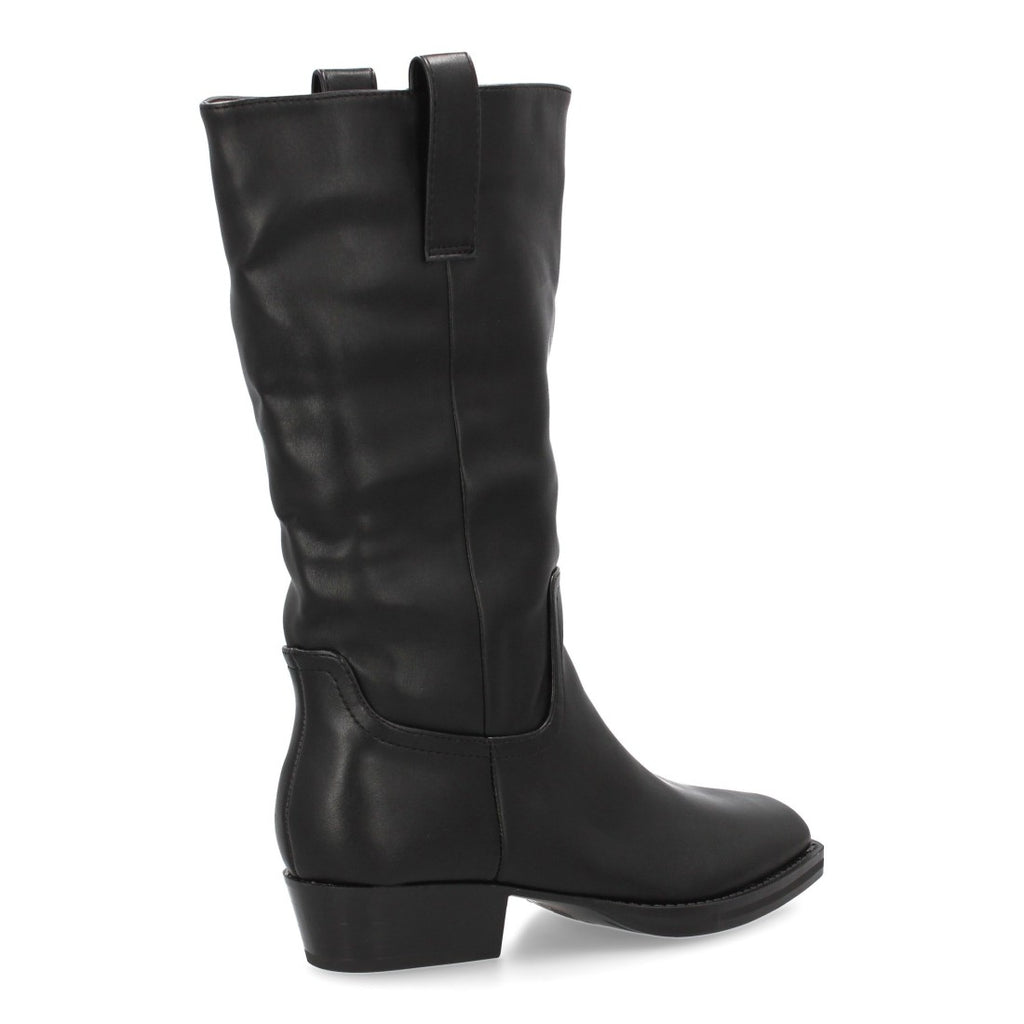 Elegante schwarze Overknee-Stiefel mit Absatz