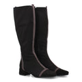 Elegante schwarze Stiefel mit hohem Absatz