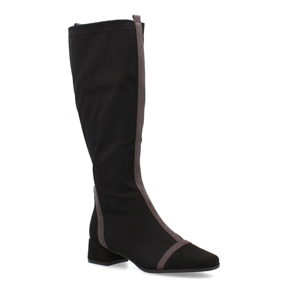 Elegante schwarze Stiefel mit hohem Absatz