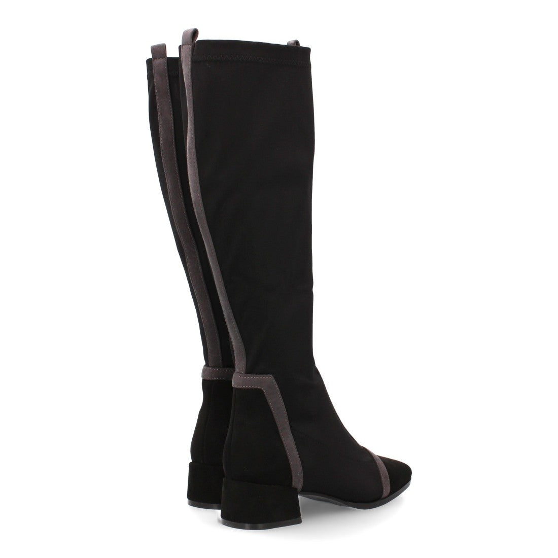 Elegante schwarze Stiefel mit hohem Absatz
