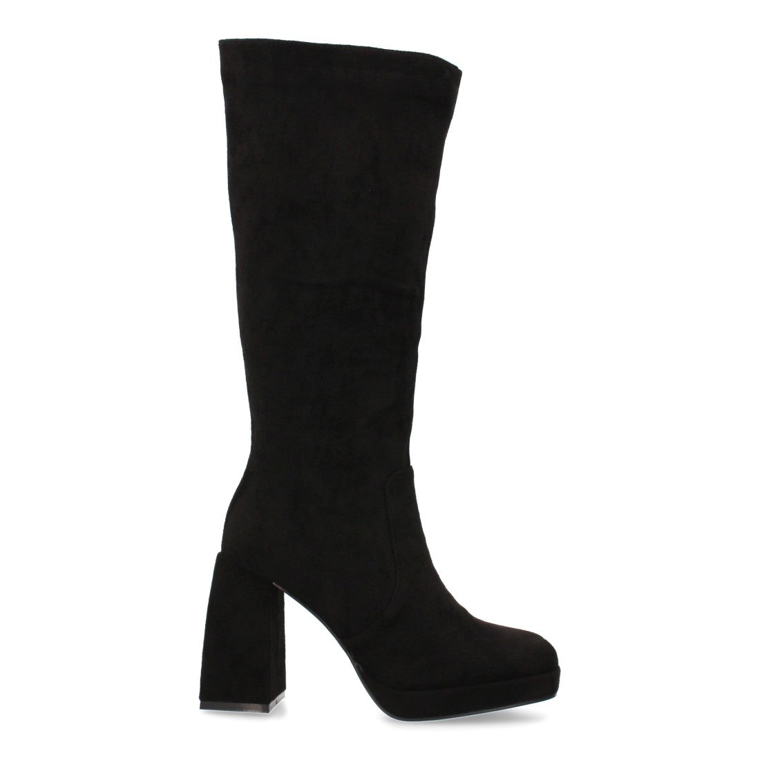 Elegante, mondäne schwarze Stiefel mit Absatz