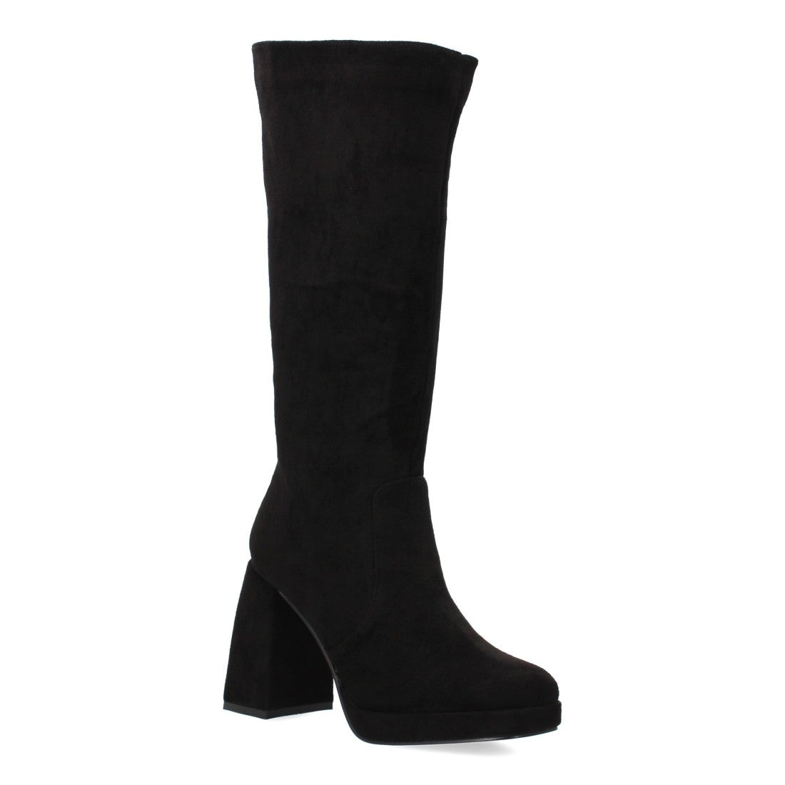 Elegante, mondäne schwarze Stiefel mit Absatz