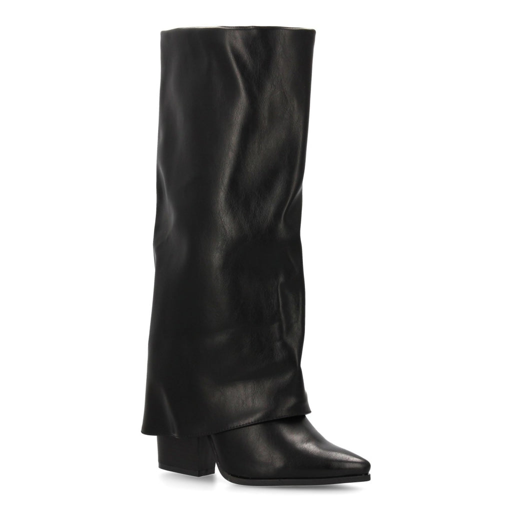 Elegante, mondäne schwarze Stiefel