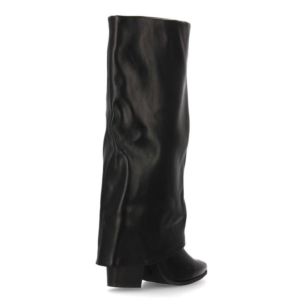 Elegante, mondäne schwarze Stiefel