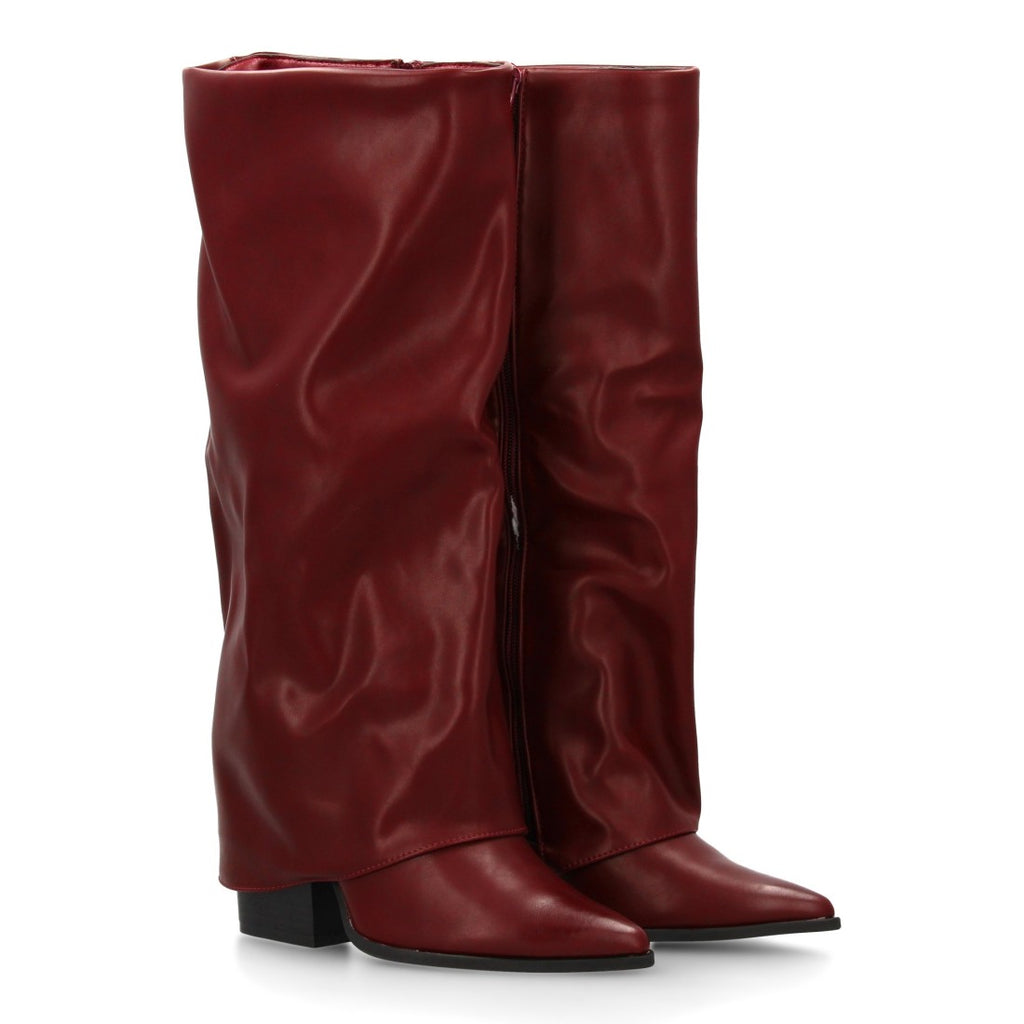Elegante Bordeaux-Stiefel Herbst-Winter