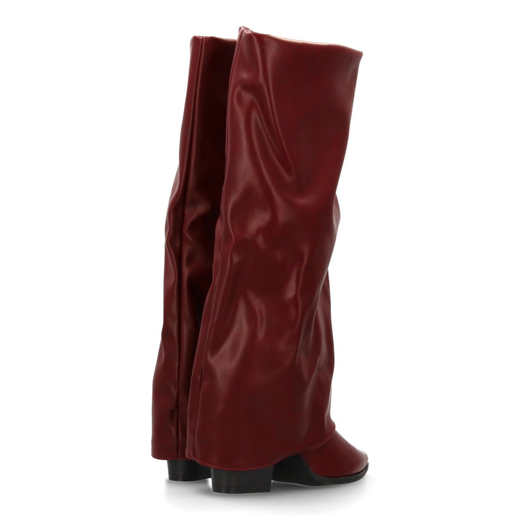Elegante Bordeaux-Stiefel Herbst-Winter