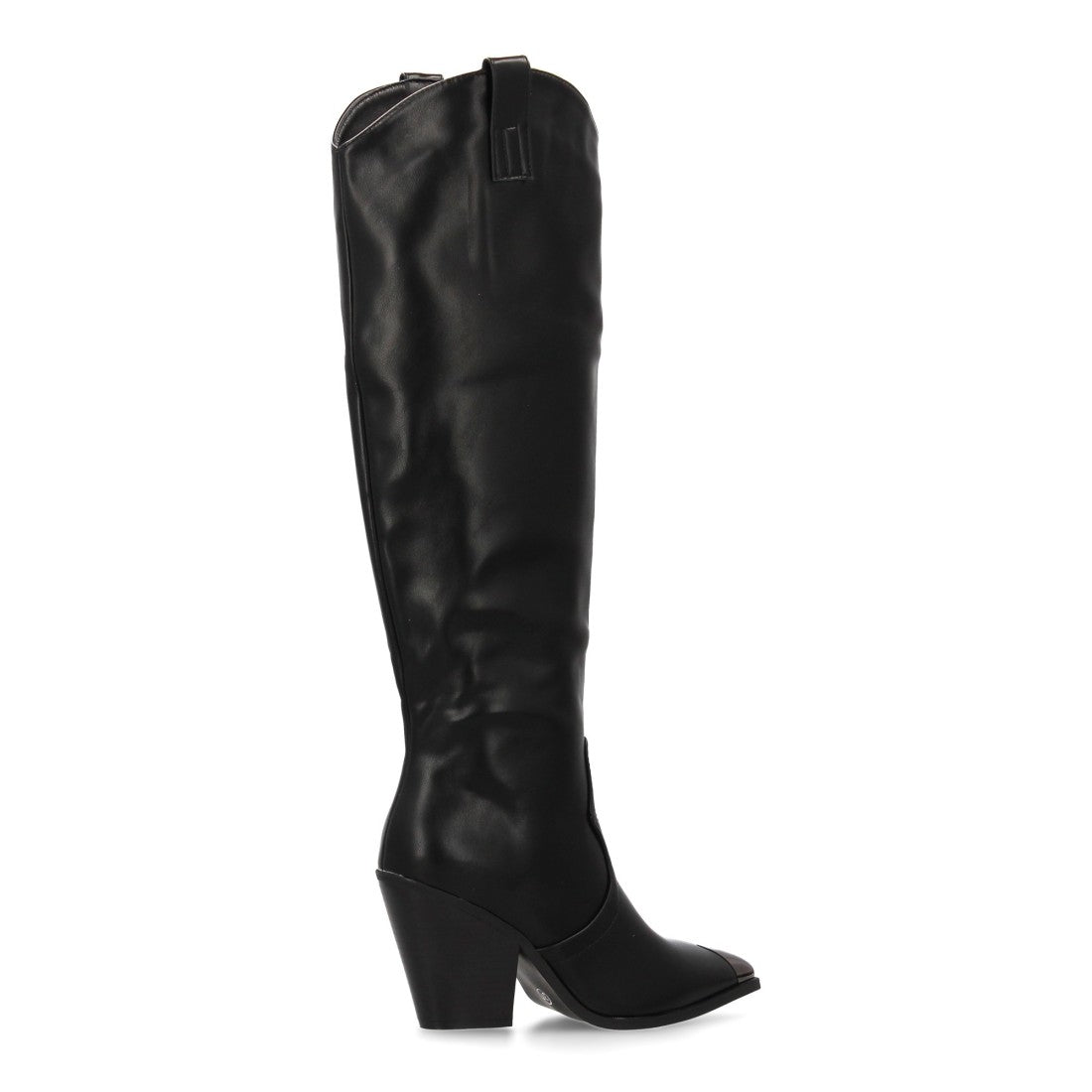 Elegante schwarze Stiefel mit hohem Absatz