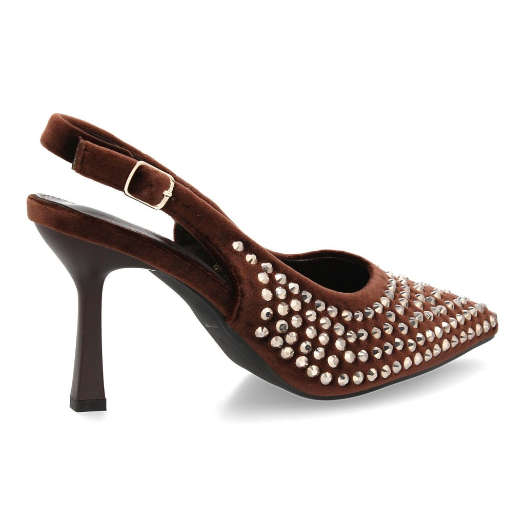 Zapatos de Tacón Marrón Clásicos Mujer