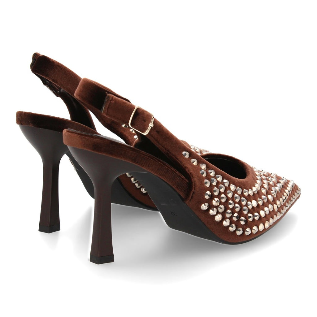 Zapatos de Tacón Marrón Clásicos Mujer