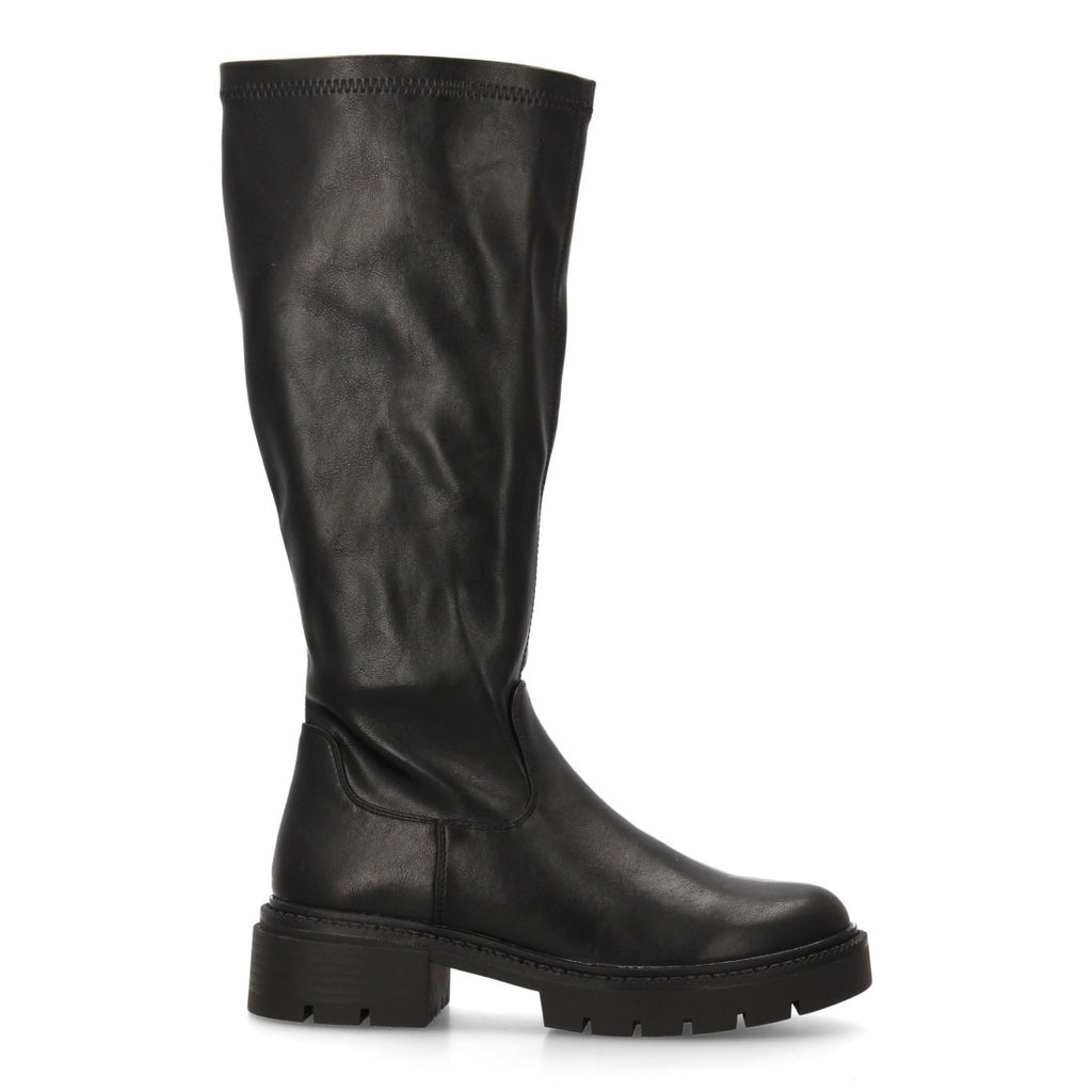 Elegante, mondäne schwarze Stiefel