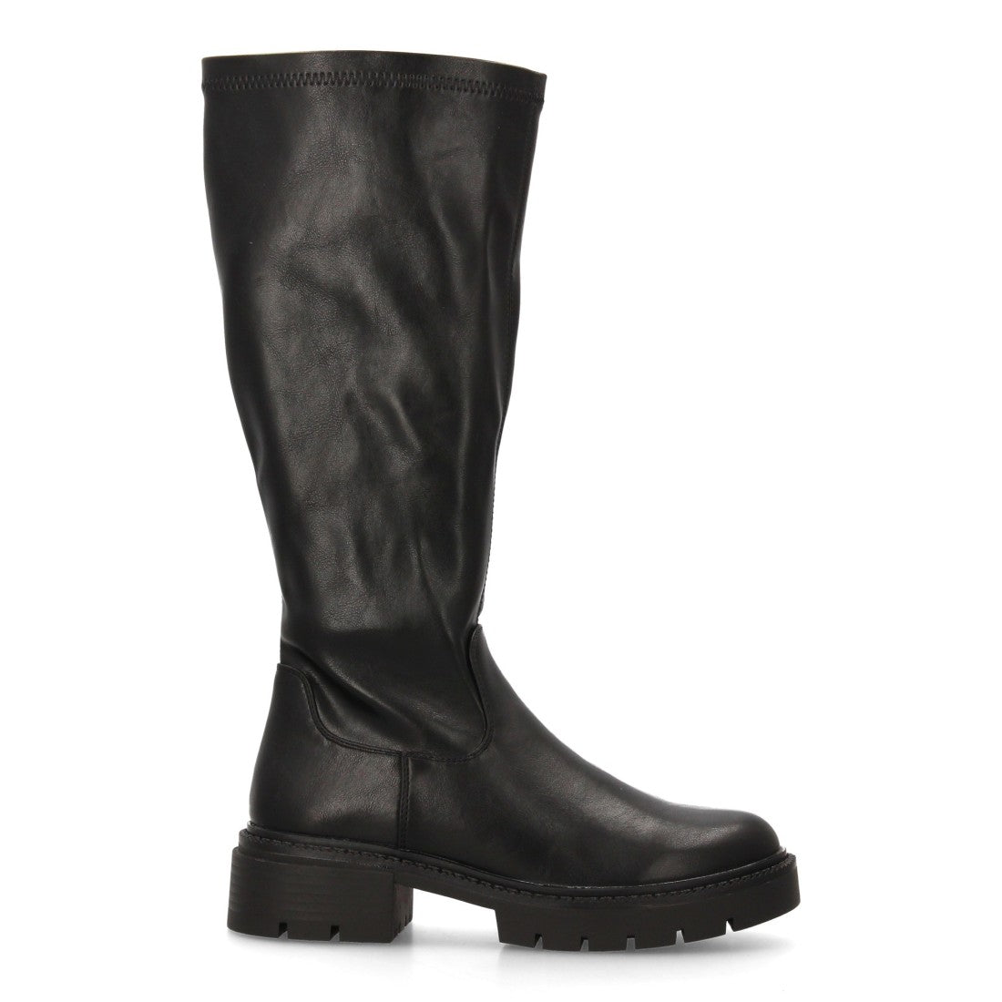 Elegante, mondäne schwarze Stiefel