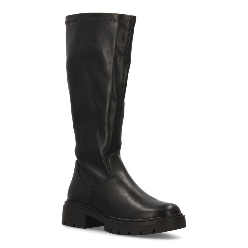 Elegante, mondäne schwarze Stiefel