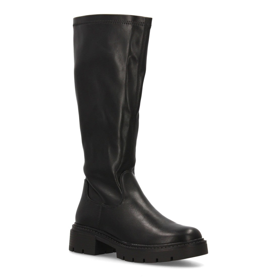 Elegante, mondäne schwarze Stiefel