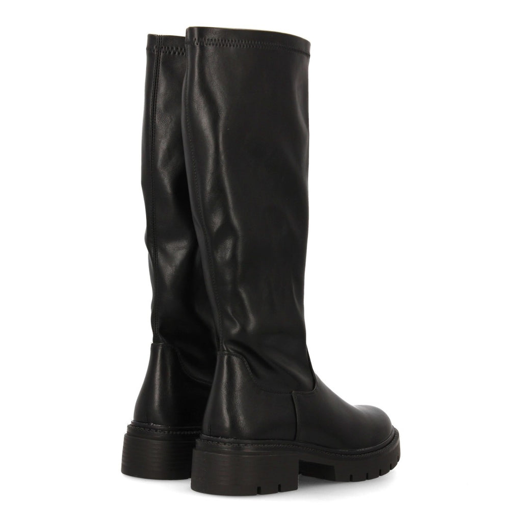 Elegante, mondäne schwarze Stiefel