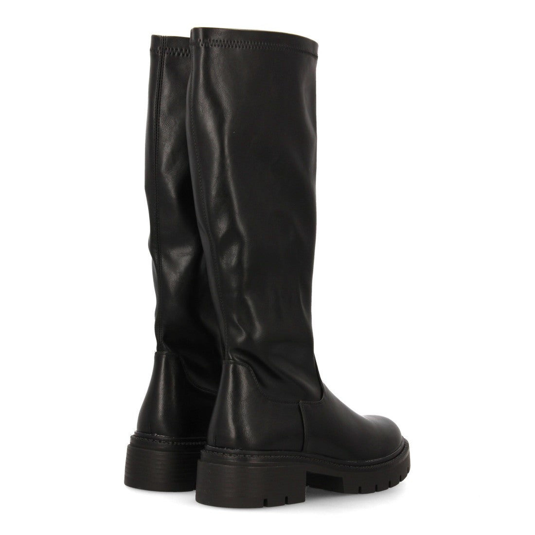 Elegante, mondäne schwarze Stiefel