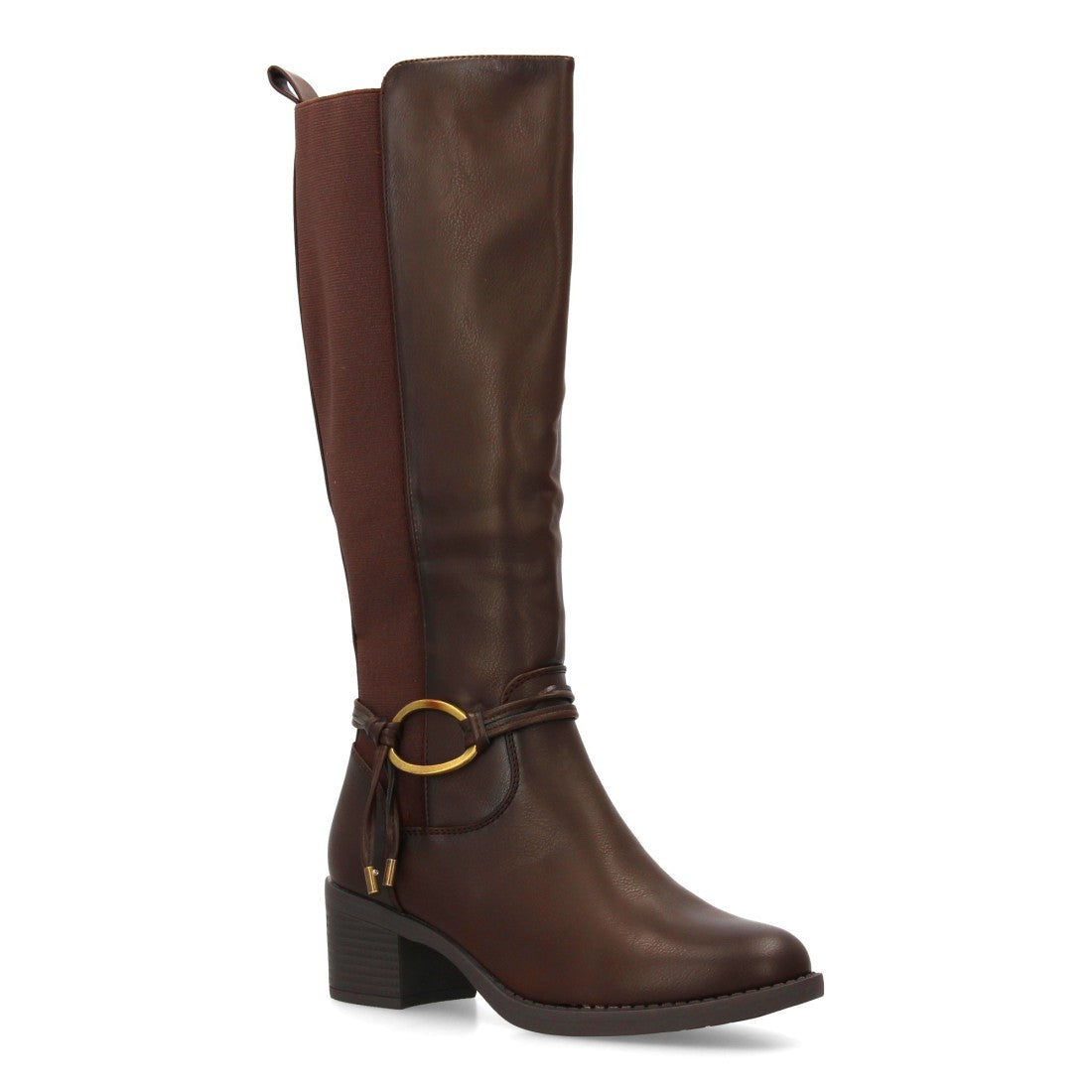 Botas Tacón con Hebilla - Marrón