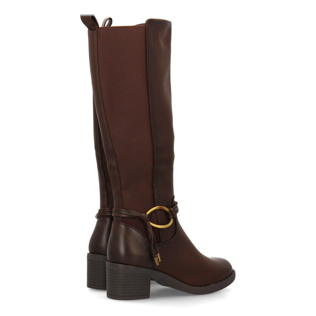 Botas Tacón con Hebilla - Marrón