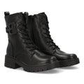 Schwarze Militärstiefel Schnürung Profilsohle
