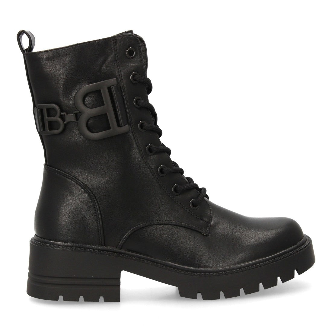 Schwarze Militärstiefel Schnürung Profilsohle