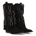 Elegante schwarze Stiefel mit hohem Absatz