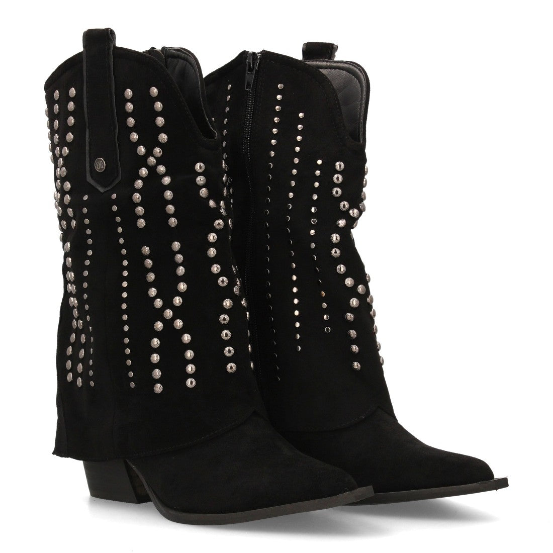 Elegante schwarze Stiefel mit hohem Absatz