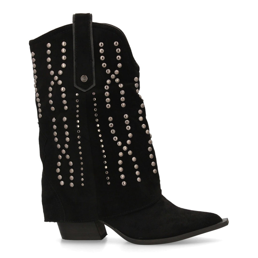 Elegante schwarze Stiefel mit hohem Absatz