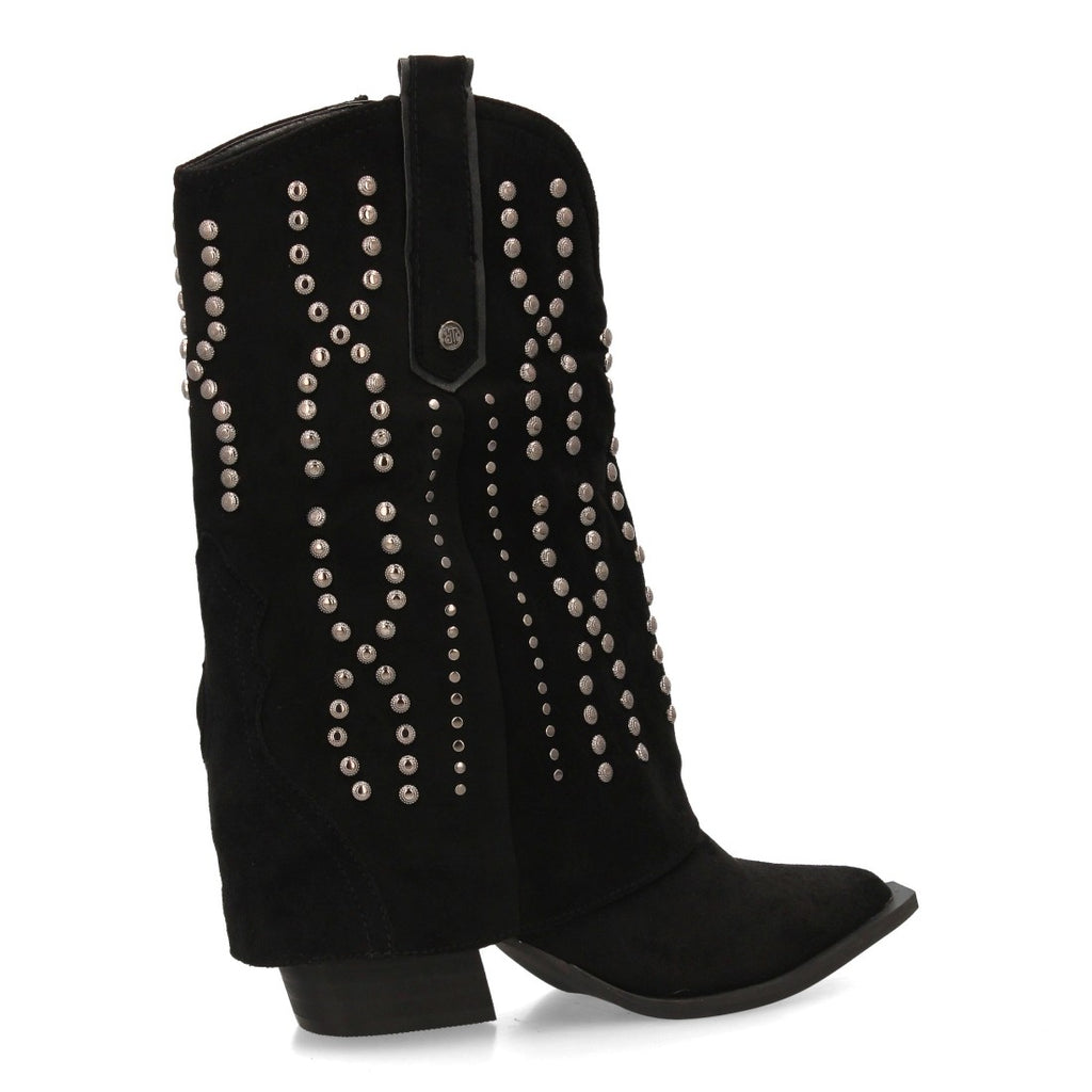 Elegante schwarze Stiefel mit hohem Absatz