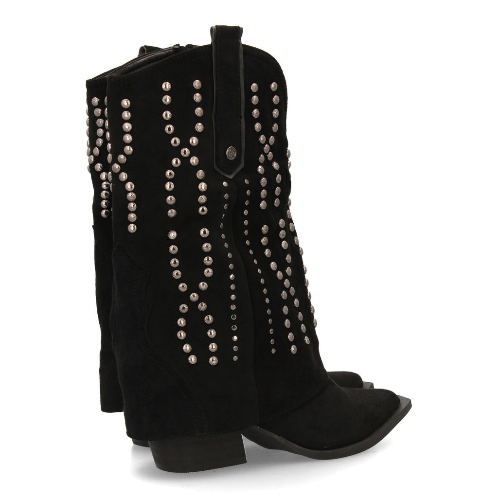Elegante schwarze Stiefel mit hohem Absatz