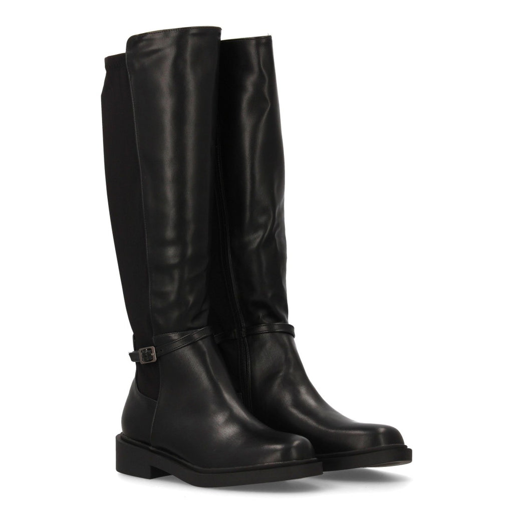 Elegante schwarze Stiefel mit Absatz